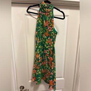 Vince Camuto Floral High Neck Tie Chiffon Dress, Womens Size 8